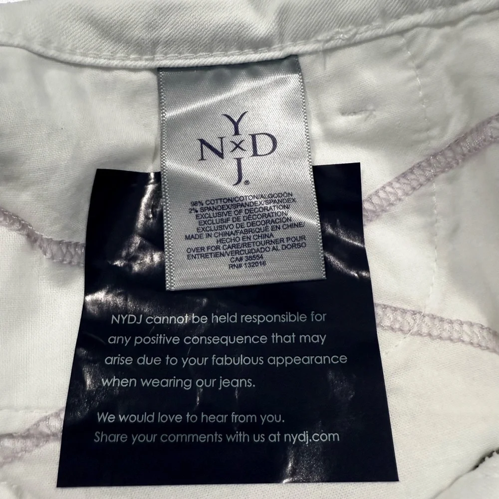 NYDJ Optic White Ankle Jeans Size 2 Brand new! - Picture 3 of 6